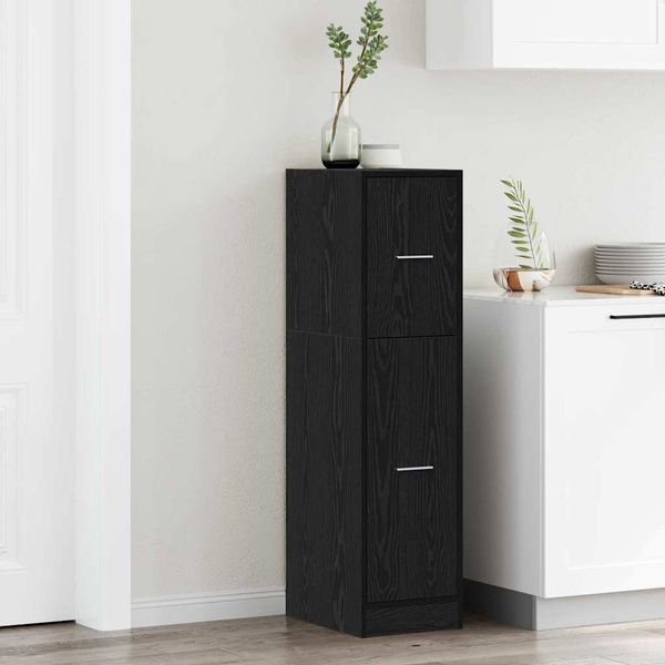 vidaXL Lekárenský kabinet Čierny dub 30 x 41 x 118 cm Kompozitné drevo