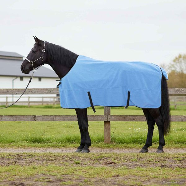 vidaXL Plášť pre kone Plný aqua 145 cm Polyester