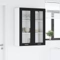 vidaXL Závesná skrinka Čierny dub 80 x 31 x 100 cm Kompozitné drevo