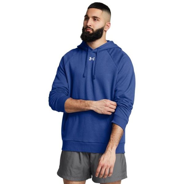 Mikina UA Rival Fleece Hoodie Blue - Under Armour, veľkosť L, veľkosť oblečenia L