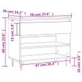 vidaXL Botník dymový dub 70x36x60 cm spracované drevo