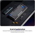 Endorfy mechanická klávesnica Thock V2 75% / bezdrôtová / ARGB / yellow sw. / USB / zmenšená / US layout Klávesnica, herná, bezdrôtová, mechanická, Endorfy Yellow, US layout, 75% veľkosť, ARGB, hliníková konštrukcia, Bluetooth, 2,4GHz