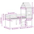 vidaXL Vysoká posteľ so strechou 80x200 cm borovicový masív