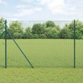 vidaXL Zváraná drôtená ohrada na upevnenie 10 x 1,5 m Zelená Sieťovina