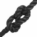 vidaXL Jutové lano 10 mm Čierna 100% Tossa juta