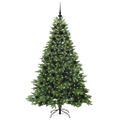 vidaXL Umelý vianočný stromček s 300 LED-i Zelená 180 cm PE a PVC