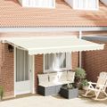 vidaXL Rám markízy Krémová 400 x 200 cm Polyester s PU povrchom