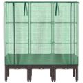 vidaXL Záhon s krytom na skleník ratanový vzhľad 120x40x140 cm