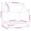 vidaXL Posteľ pre psa medovohnedá 71x55x70 cm borovicový masív