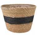 vidaXL 3 ks Prírodná a čierna Ø26 x 19 cm 100% Morská tráva