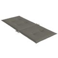 vidaXL Vankúše na stoličky 4 ks tmavosivá melanž 120x50x4 cm látka