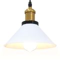 VidaXL Závesná lampa výškovo nastaviteľná E27 lesk biela Ø 22 cm kov