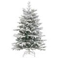 vidaXL Umelý Sklápací Vianočný Stromček Biela 120 cm PE a PVC