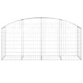vidaXL Oblúkový gabionový kôš 200x50x80/100 cm pozinkované železo