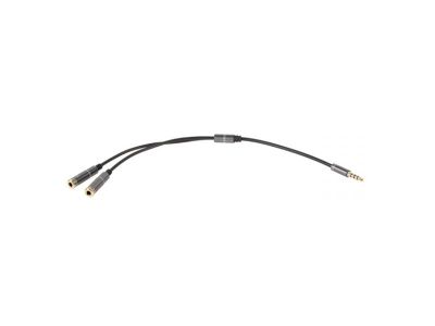 Kábel Jack 3.5 konektor 4 pin/2xJack 3.5 zdierka stereo