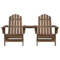 vidaXL Záhradné stoličky Adirondack+stolík, jedľový masív, hnedé
