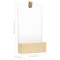 vidaXL Nástenné zrkadlo z masívneho borovicového dreva 23x39,5 cm