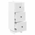 vidaXL Zásuvkový kabinet Biela s vysokým leskom 33 x 34,5 x 90 cm