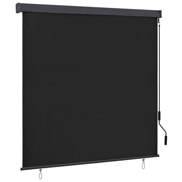 vidaXL Roleta Antracitová 180 x 250 cm Textil a hliník