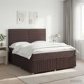 vidaXL Posteľ boxspring s matracom Tmavohnedá 140 x 190 cm Látka