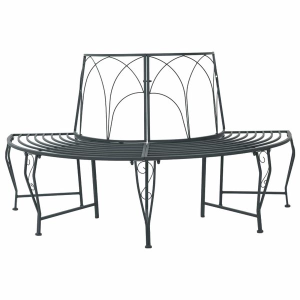 vidaXL Stromová lavička 4-Počet miest 160 x 80 x 89 cm Oceľ
