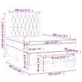 vidaXL Posteľný rám boxsping s matracom tmavozelený 120x200 cm zamat