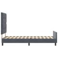 vidaXL Posteľ s pružinovým rámom Tmavo šedá 80 x 200 cm Zamat