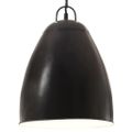 vidaXL Industriálna závesná lampa 25 W, čierna, okrúhla 32 cm E27