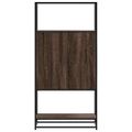 vidaXL Vysoká skrinka hnedý dub 68x35x139 cm kompozitné drevo+kov