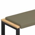 vidaXL Vankúš na lavičku Textúrovaná zamat Khaki Hĺbka 35 cm