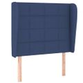 vidaXL Čelo postele so záhybmi modré 83x23x118/128 cm látka