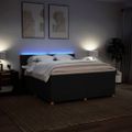 vidaXL Posteľný rám boxspring s matracom čierny 180x200 cm látka