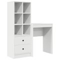 vidaXL Stôl Biela 105,5 x 34 x 127 cm 2 ks