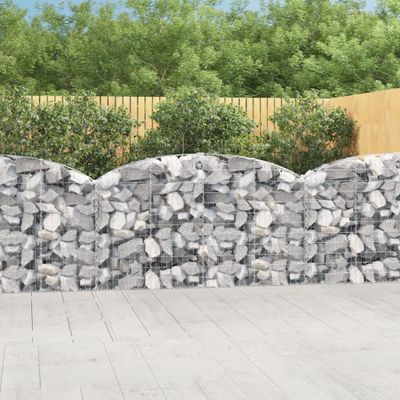 vidaXL Oblúkový gabionový kôš 200x30x100/120 cm pozinkované železo