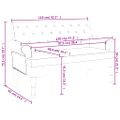 vidaXL Lavička s operadlom tmavohnedá 120x62x75,5 cm látka
