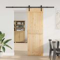 vidaXL Posuvné dvere NARVIK Prírodná a čierna 70 x 210 cm (213,5 cm)