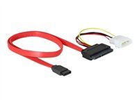 Kábel SATA - Serial ATA 150/300 - 4-pinové interné napájanie, SATA do SATA combo (F) - 50 cm