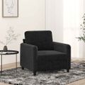 vidaXL Kreslo čierne 60 cm zamat