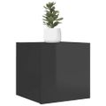 vidaXL Nástenné TV skrinky 2 ks lesklé sivé 30,5x30x30 cm