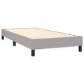 vidaXL Posteľný rám s boxspringom bledosivý 100x200 cm látka