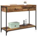 vidaXL Konzolový stôl Staré drevo 100 x 34,5 x 75 cm Kompozitné drevo