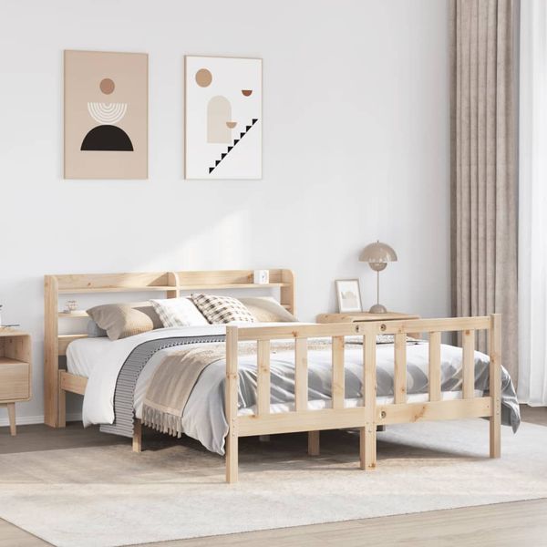 vidaXL Posteľ bez matraca 140x200 cm masívna borovica
