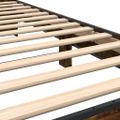 vidaXL Posteľný rám dymový dub 90x200 cm kompozitné drevo a kov