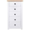 vidaXL Komoda biela 46x40x89 cm borovicový masív Panama Range