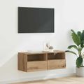 vidaXL TV nástenná skriňa 80 x 30 x 30 cm Remeselný dub