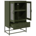 vidaXL Vysoká skrinka olivovozelená 68x39x111,5 cm oceľ