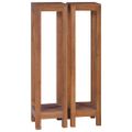 vidaXL Podstavce pod kvetináče 2 ks 25x25x100 cm tíkový masív