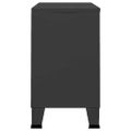 vidaXL Komoda v priemyselnom štýle čierna 105x35x62 cm oceľ a sklo