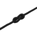 vidaXL Lano na čln 14 mm 6 m Čierna Polyester