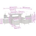 vidaXL Súprava záhradných pohoviek 9 ks Čierna polyratan